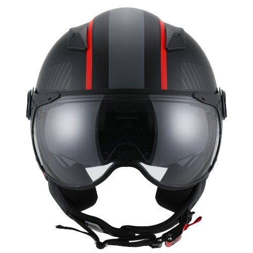 Helm vito jet lavori zwart/deco